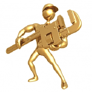 Gold Man Plumbing Logo